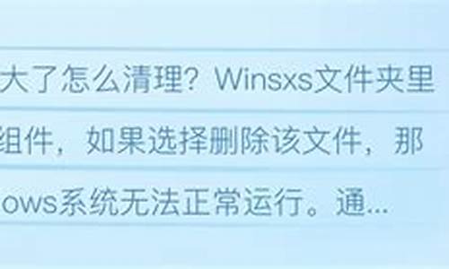 winsxs文件夹里面哪些东西可以删_winsxs里边的文件可以删除吗怎么办